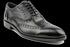 Klassische schwarze Oxford-Brogues aus Crust-Leder für Herren